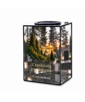 Znicz lustrzany solarny LED – Leśny zachód — ciche wspomnienia - widok 1