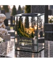 Znicz lustrzany solarny LED – Leśny zachód — ciche wspomnienia - widok 2