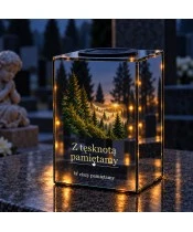 Znicz lustrzany solarny LED – Leśny zachód — ciche wspomnienia - widok 3