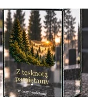 Znicz lustrzany solarny LED – Leśny zachód — ciche wspomnienia - widok 5