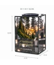 Znicz lustrzany solarny LED – Leśny zachód — ciche wspomnienia - widok 6