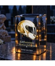 Znicz lustrzany solarny LED – Kask motocyklisty — ostatnia droga - widok 3