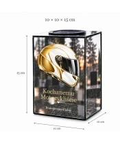 Znicz lustrzany solarny LED – Kask motocyklisty — ostatnia droga - widok 6