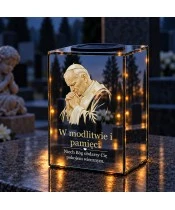 Znicz lustrzany solarny LED – Jan Paweł II — modlitwa i pamięć - widok 3