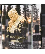 Znicz lustrzany solarny LED – Jan Paweł II — modlitwa i pamięć - widok 5