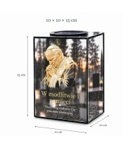 Znicz lustrzany solarny LED – Jan Paweł II — modlitwa i pamięć - widok 6