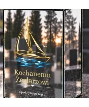 Znicz lustrzany solarny LED – Żaglówka na spokojnej wodzie - widok 5
