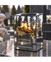 Znicz lustrzany solarny LED – Golgota - widok produktu