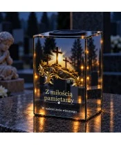 Znicz lustrzany solarny LED – Golgota - widok produktu