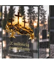 Znicz lustrzany solarny LED – Golgota - widok produktu