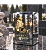 Znicz lustrzany solarny LED – Zmartwychwstanie - widok produktu