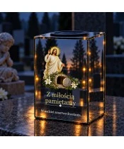 Znicz lustrzany solarny LED – Zmartwychwstanie - widok produktu