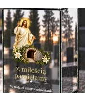 Znicz lustrzany solarny LED – Zmartwychwstanie - widok produktu