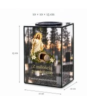 Znicz lustrzany solarny LED – Zmartwychwstanie - widok produktu