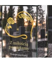 Znicz lustrzany solarny LED – Róża pamięci - widok produktu