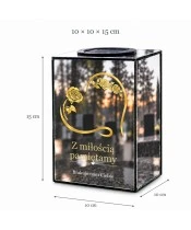 Znicz lustrzany solarny LED – Róża pamięci - widok produktu