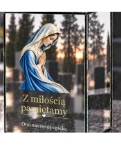 Znicz lustrzany solarny LED – Maryja w modlitwie - widok produktu