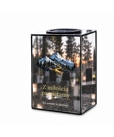 Znicz lustrzany solarny LED – Górski szlak - widok główny