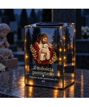 Znicz lustrzany solarny LED – Dobry Pasterz - widok produktu