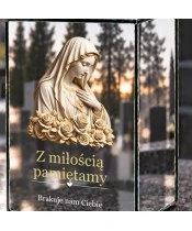 Znicz lustrzany solarny LED – Maryja wśród róż - widok produktu
