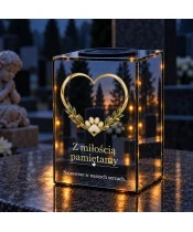 Znicz lustrzany solarny LED – Pamięci ukochanego psa - widok produktu