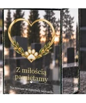 Znicz lustrzany solarny LED – Pamięci ukochanego psa - widok produktu