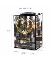 Znicz lustrzany solarny LED – Pamięci ukochanego psa - widok produktu