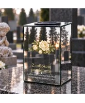 Znicz lustrzany solarny LED – Pamięć o bliskich - widok produktu