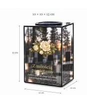 Znicz lustrzany solarny LED – Pamięć o bliskich - widok produktu