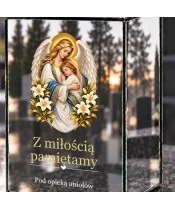 Znicz lustrzany solarny LED – Anioł Stróż - widok produktu
