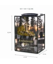 Znicz lustrzany solarny LED – Światło wspomnień dla brata - widok produktu