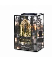 Znicz lustrzany solarny LED – Gotycka brama - widok główny