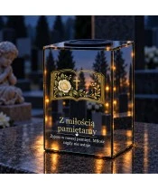 Znicz lustrzany solarny LED – Otwarta księga pamięci - widok produktu