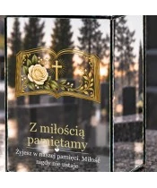 Znicz lustrzany solarny LED – Otwarta księga pamięci - widok produktu