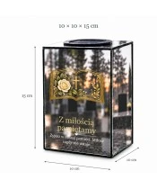 Znicz lustrzany solarny LED – Otwarta księga pamięci - widok produktu