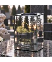 Znicz lustrzany solarny LED – Skrzydła - widok produktu