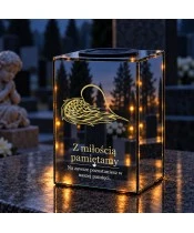 Znicz lustrzany solarny LED – Skrzydła - widok produktu