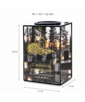 Znicz lustrzany solarny LED – Skrzydła - widok produktu