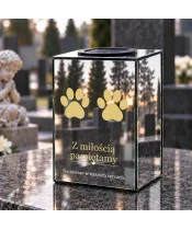 Znicz lustrzany solarny LED – Pamięć o wiernym przyjacielu - widok produktu