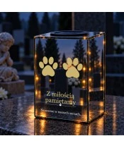 Znicz lustrzany solarny LED – Pamięć o wiernym przyjacielu - widok produktu