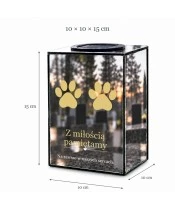 Znicz lustrzany solarny LED – Pamięć o wiernym przyjacielu - widok produktu