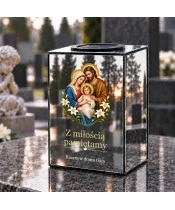 Znicz lustrzany solarny LED – Święta Rodzina - widok produktu