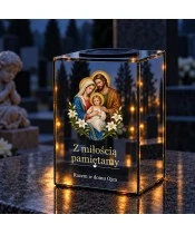 Znicz lustrzany solarny LED – Święta Rodzina - widok produktu