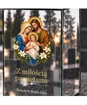 Znicz lustrzany solarny LED – Święta Rodzina - widok produktu