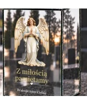 Znicz lustrzany solarny LED – Modlący się anioł - widok produktu