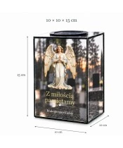 Znicz lustrzany solarny LED – Modlący się anioł - widok produktu