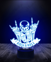Lampka LED 3D Plexido Czaszka Rock and Roll - 1
