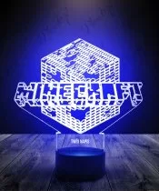 Lampka LED 3D Plexido Minecraft Napis