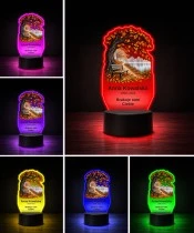 Personalizowana lampka pamięci LED – Światło pamięci – Ławka pod drzewem — widok 5