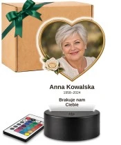 Personalizowana lampka pamięci LED – Światło pamięci – Serce ze zdjęciem — widok 1